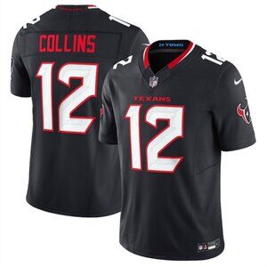 Nico Collins Navy Vapor Stitched Jersey Can Choose Mens Youths